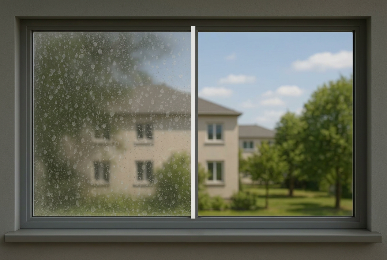 Avant / après — Vitres résidentielles